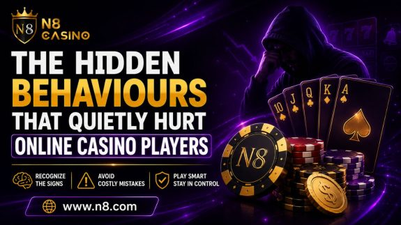 The Hidden Behaviours That Quietly Hurt Online Casino Players The internet is the best place for people to have fun playing casino games online. Not only you can enjoy live dealer tables which will make your heart race but also some old card games will be fun for you while modern slots could offer a good way to pass time. Besides, when gamers talk about the different ways of beating a game, it's their individual habits that can often change the whole picture much more. A couple of tiny actions like rash decisions or playing inconsistently might lead to the gradual diminishing of enjoyment without being noticed. By spotting the way these patterns work, players will be able to make wiser decisions and have a great time with each gaming session. If players play with awareness and discipline on N8 Games, it will result in a pleasant and profitable online betting experience. 5 Habits That Secretly Hurt Online Casino Players 1. Playing Without a Plan An online casino session started without prior planning tends to result in uncontrolled decisions and generally, one will not fully enjoy the experience. Plan ahead to know the games you want to play, how much time you would be there and decide as to whether you are discovering something new or just playing old friends. A simple goal helps you stay the course, not to mention that you can avoid distractions altogether. Players can explore various casino categories via the N8 website easily; This way, they can pick the games suitable for them and have a more structured gaming session. 2. Letting Emotions Control Decisions Pure logic can become easily swayed by emotions when it comes to decisions made at online casinos, Mostly following multiple wins or tough losing runs. Over-excitement usually turns into recklessness, whereas the feeling of annoyance can make one choose in a hurry and As a result take decisions that deviate from the set goals.Instead of getting worked up based on recent results, one should instead try to remain calm and decide everything thoughtfully during one's casino time. Keeping a composed mind means that you can fully appreciate the games with no pressure and eventually you get to a place where you play much more consistently and you make sound decisions in a responsible manner. 3. Constantly Switching Between Games There are so many online casino games to choose from that you might be tempted to keep trying something new. But, constantly changing game after game can leave you confused on how to get the most out of each game, as you don't get a chance to figure out their features, speed, and rules. Focusing your gaming time on fewer games will help you understand them better and make the overall experience more fun. By using N8, you can easily browse through different categories, save your favourite games, and get your regular gaming sessions going by returning to your go-to titles. 4. Ignoring Breaks Taking breaks periodically is vital to the enjoyment of online casino games. If one plays excessively for hours at a stretch, one's concentration gets impaired and the chances of acting rashly increase. Getting a few minutes of rest enables a person to refocus, decrease the mental wear and tear, and go back with a better state of mind. It also allows you some time to review your gameplay or decide for yourself whether and how you want to continue. Same thing, if expert athletes make sure to have a few minutes for rest between intense bouts of play, so should online casino players decide to take rests at certain time intervals during each session of play. 5. Expecting Every Session to Be the Same All casino sessions online have their own pace and no two will be the same. Looking for the same results every time will disappoint you greatly, and you need to accept that some sessions will be very quick and fun, while others may be slow, laid back, and detailed in their entertainment. Acceptance of this will help you remain calm and relaxed at all times, and allow you to see every session as a new opportunity to have some fun rather than try and beat the session last time and get the same results. Why Choose N8 Games? The Selection of the Platform is also very important to your whole experience. N8 Games offers an exciting selection of online casino games to suit any type of player. If you prefer traditional table games or more interactive live casino betting, or many feature-packed slots, you'll find what you're looking for here. Players can enjoy their favourite games on the N8 app with its easy access to their favourite games and seamless play the N8 app offers players can play with ease from almost any corner of the world. The N8 website however offers players fast loading, easy navigation and a large amount of games to help players easily find their new favourite. FAQs What are hidden behaviours in online casino games? Hidden behaviours are small habits, such as playing without a plan or making emotional decisions, that gradually affect your overall gaming experience. Why are breaks important during online casino sessions? Regular breaks help maintain concentration, reduce mental fatigue, and encourage better decision making throughout your gaming session. How can beginners improve their online casino experience? Beginners should learn game rules, play patiently, avoid emotional decisions, and focus on enjoying the experience while gradually building confidence. Why should I avoid constantly switching between casino games? Spending more time with individual games helps you understand their features and enjoy a more engaging experience instead of feeling overwhelmed by constant changes. Where can I enjoy a wide variety of online casino games? Players looking for a smooth and enjoyable gaming experience can explore the extensive collection of online casino games available on the N8 website or through the N8 app. Conclusion The Hidden Behaviours That Quietly Hurt Online Casino Players